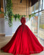 Red A Line Prom Dress, Ball Gowns Prom Dresses