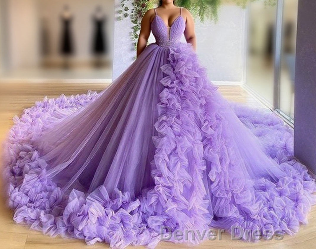 Unique prom Dresses evening gowns Wedding Dresses with Train prom Dresses Main image