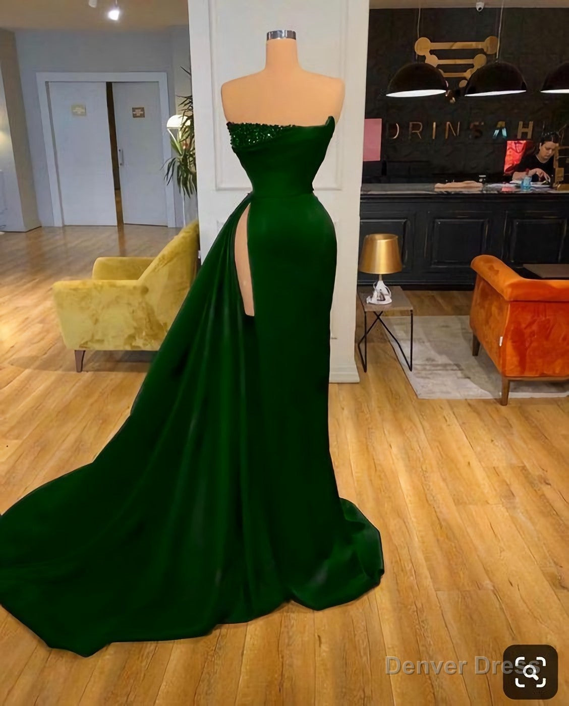 Green Long Prom Dress, Formal Dress Main image