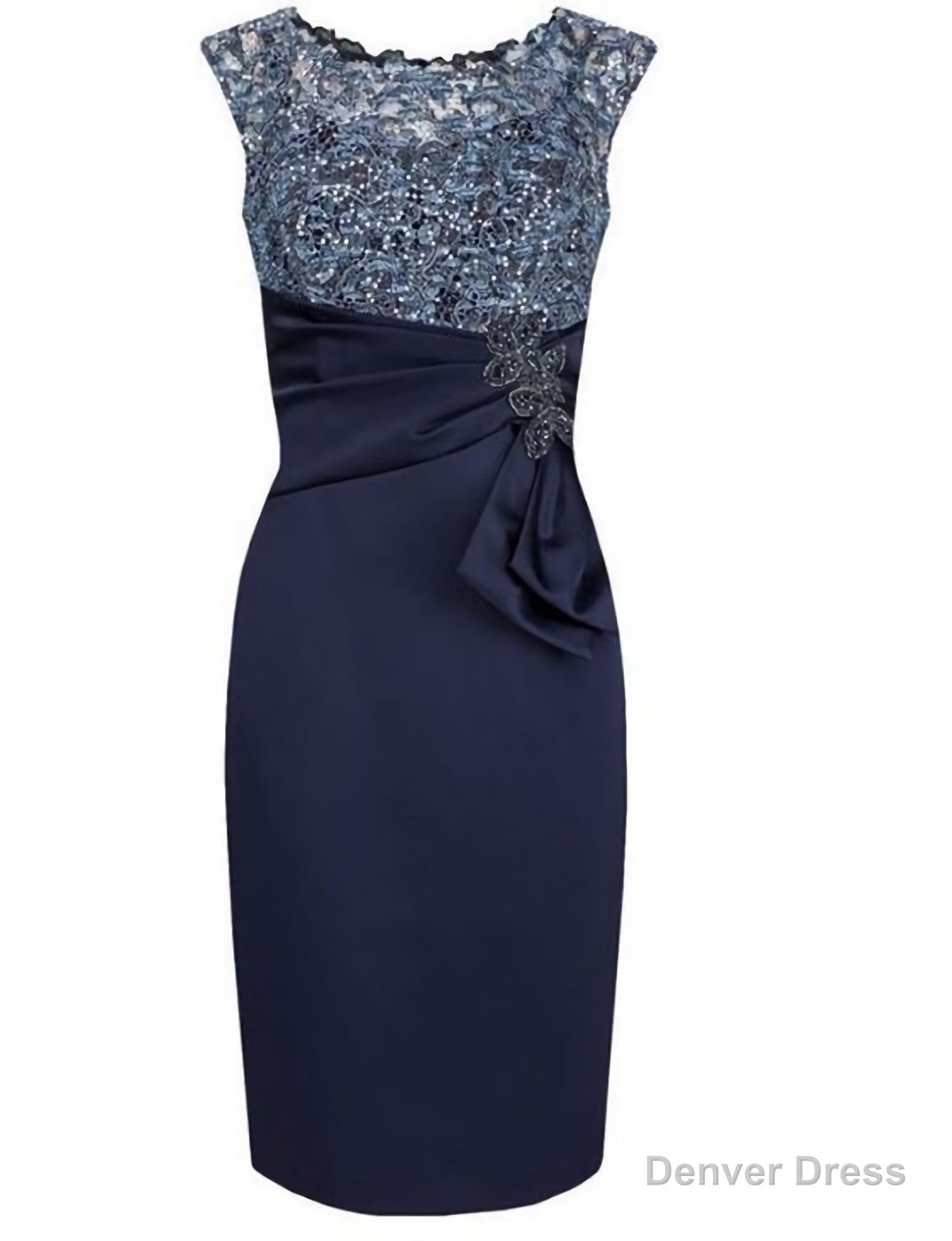 Cap Sleeves Sheath Mother Of The Bride Dress, With Lace Sequins Homecoming Dresses
