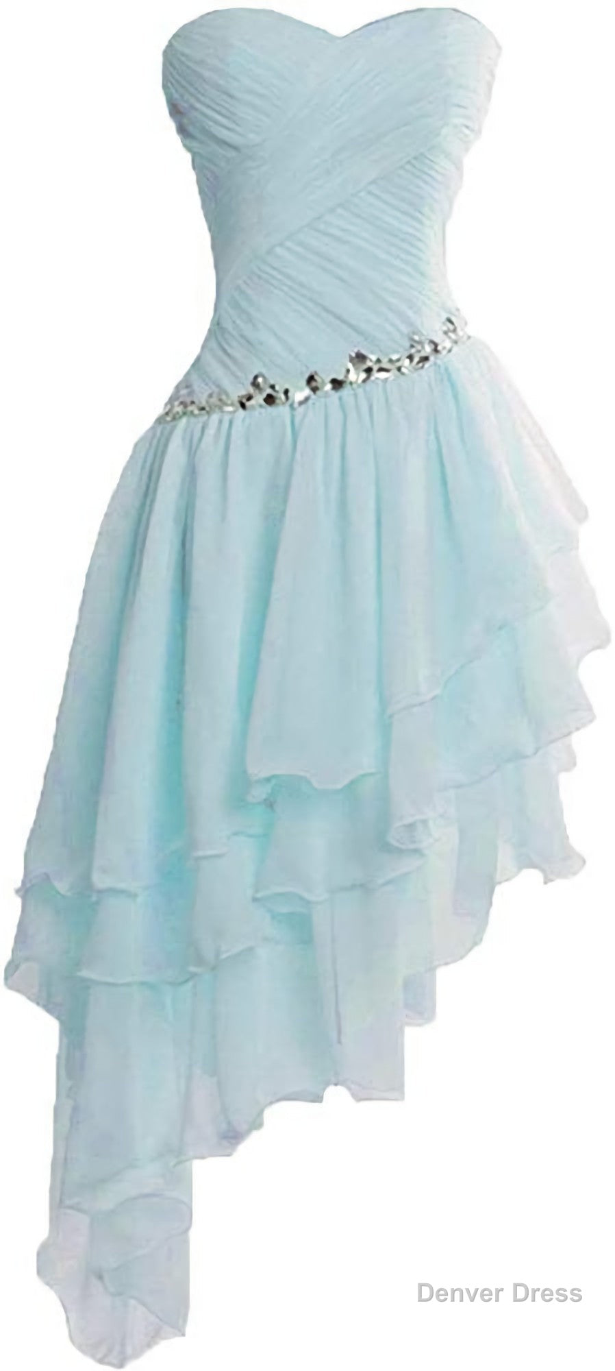 Homecoming Dress, High Low Chiffon Bridemaid Dresses, Short
