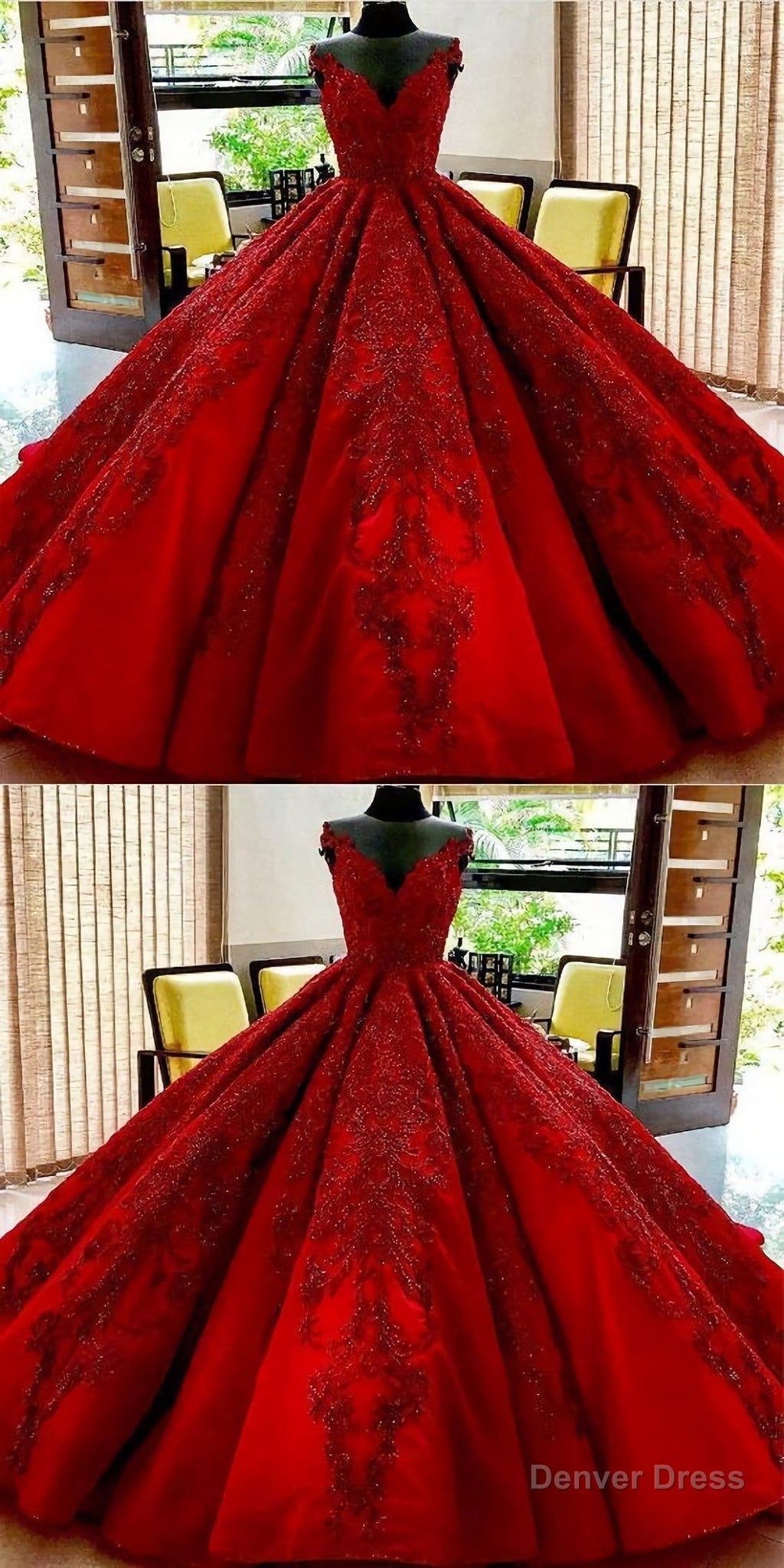 Gorgeous Royal Blue Appliques Beads Quinceanera Dress, Prom Ball Gowns Prom Dresses