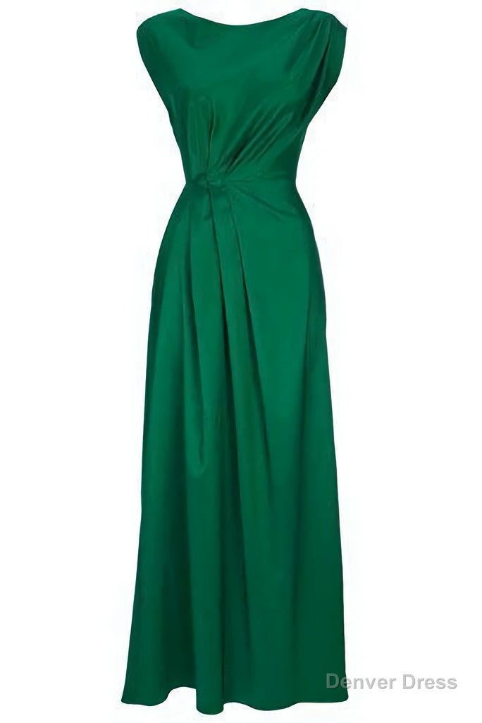 Green Sleeveless Party Dress, Long Prom Dress Main image