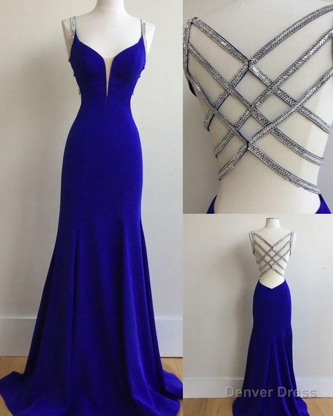 Royal Blue Prom Dress, For Teens Prom Dresses, Graduation School Party Gown Secondary image