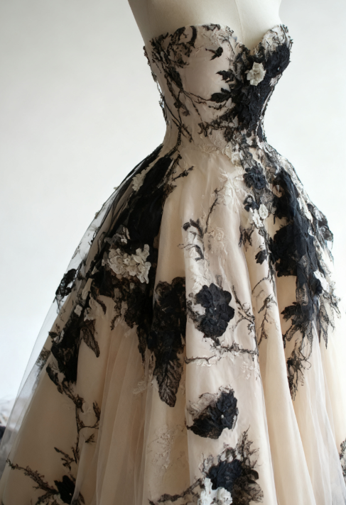 Light Champagne A-Line Sweetheart Neckline Tulle Applique Wedding Dresses, Vintage Long Prom Gowns