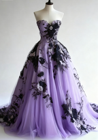 Light Champagne A-Line Sweetheart Neckline Tulle Applique Wedding Dresses, Vintage Long Prom Gowns