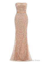 Grey Beading Prom Dress Sweep Train High Neck Zipper Sleeveless Prom Dresses