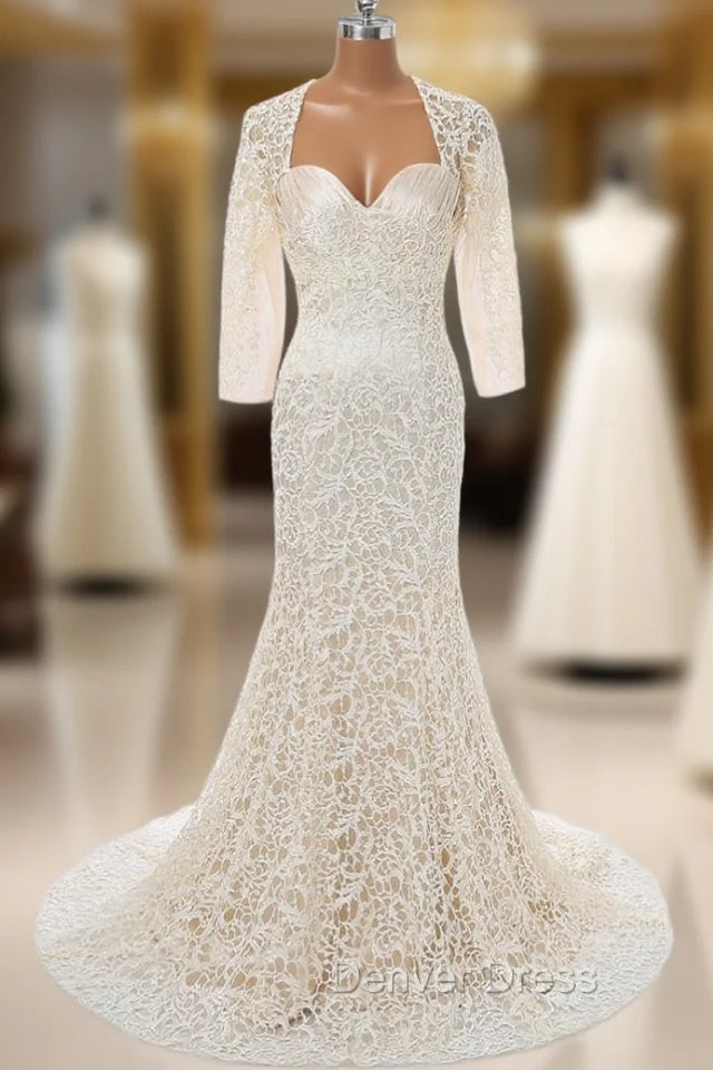 Champagne Mermaid Long Sleeves Mother Of The Bride Dresses