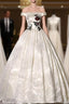 Champagne Satin Embroidery Appliques Quinceanera Dresses