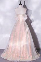 Champagne Sequins Long A-Line Prom Dresses, Off the Shoulder Evening Party Dresses