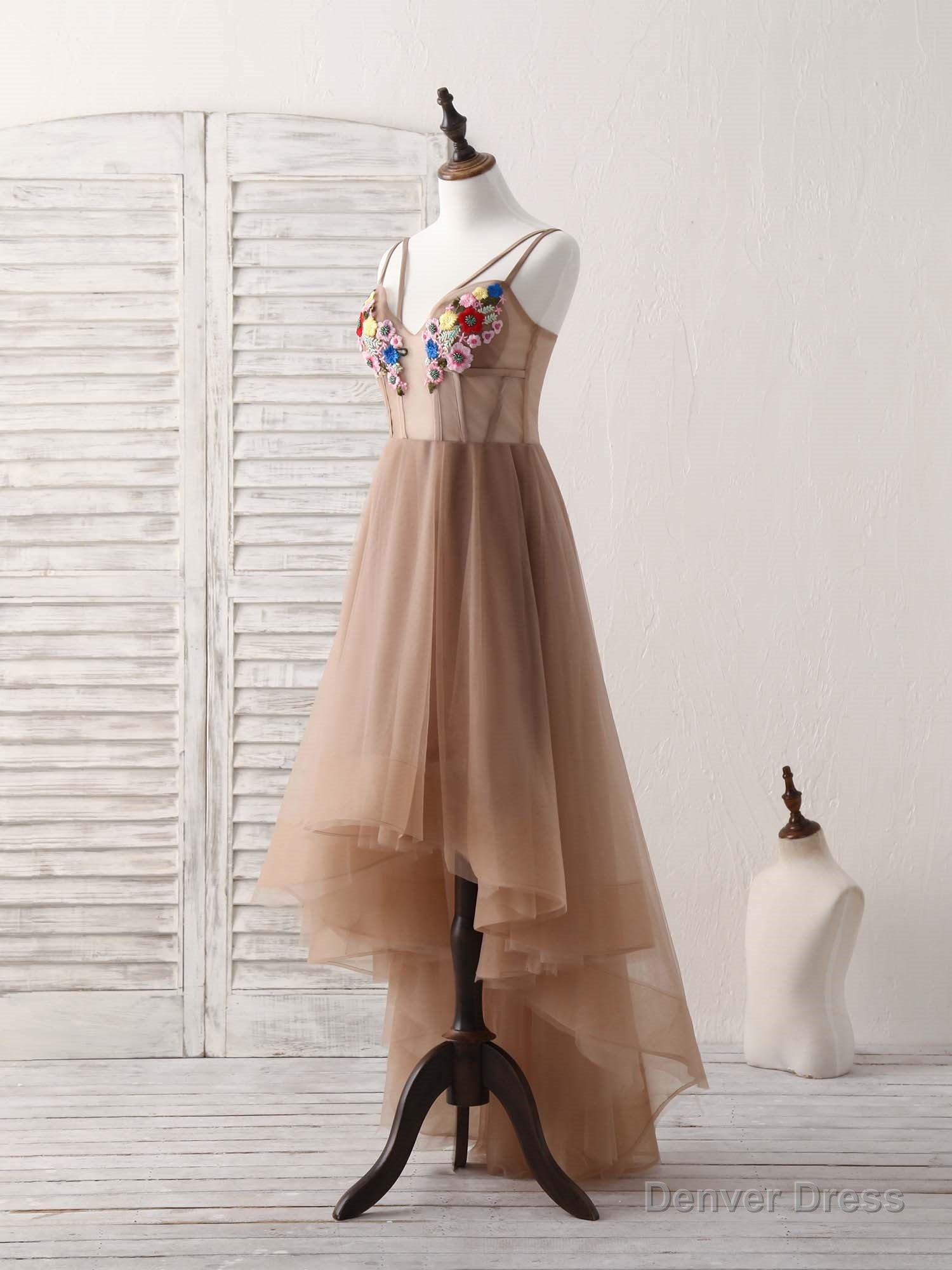 Champagne Short Prom Dress, Cute Champagne Homecoming Dresses Secondary image