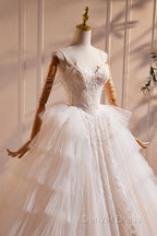 Champagne Sweetheart Layers Princess Dresses, Beautiful Spaghetti Straps Tulle Prom Gowns