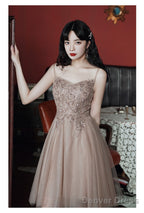 Champagne Tulle Knee Length Beaded Sweetheart Prom Dress, Short Homecoming Dress Prom Dresses