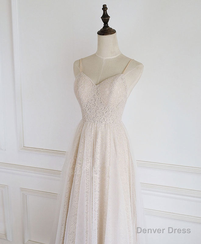 Champagne Tulle Lace Short Prom Dress Lace Homecoming Dresses