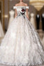 Champagne Tulle Satin Embroidery Quinceanera Dresses