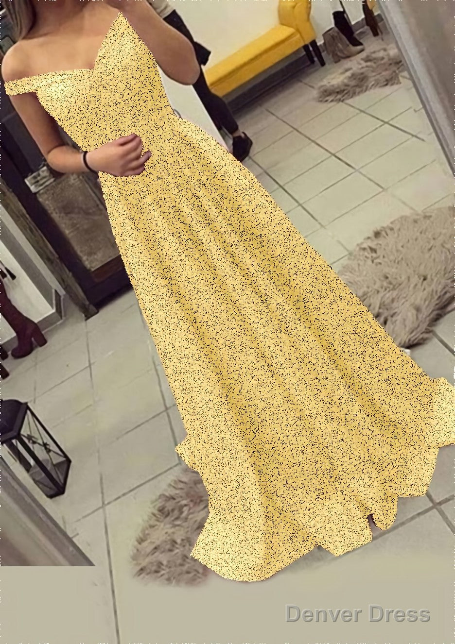 Charmeuse Prom Dresses A Line V Neck Sweep Train