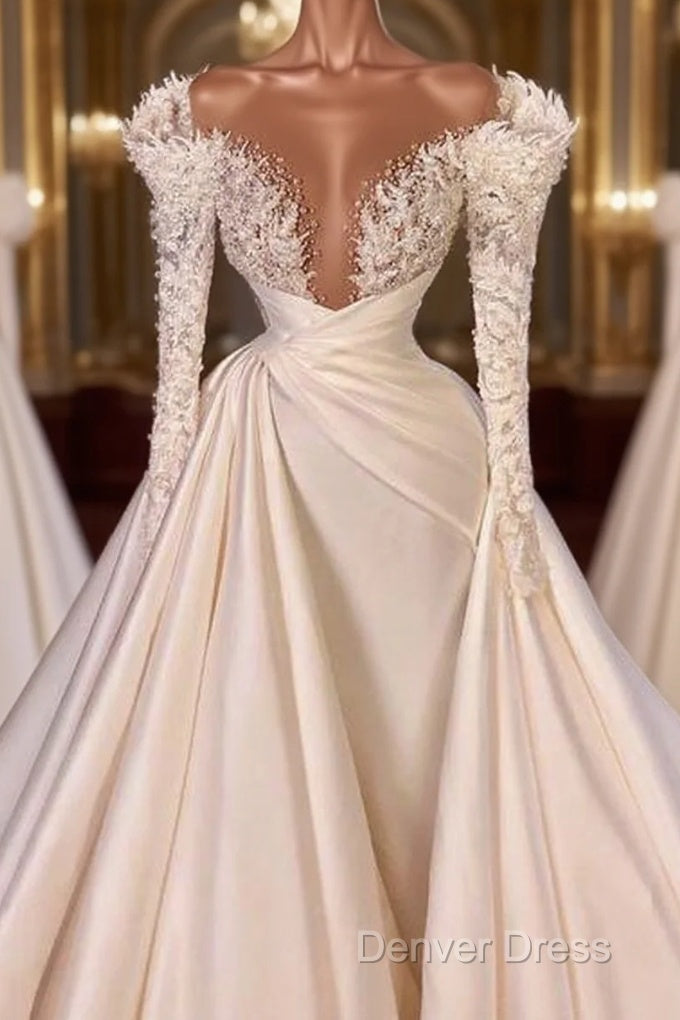 Charming A Line Wedding Dresses Prom Dresses Main image