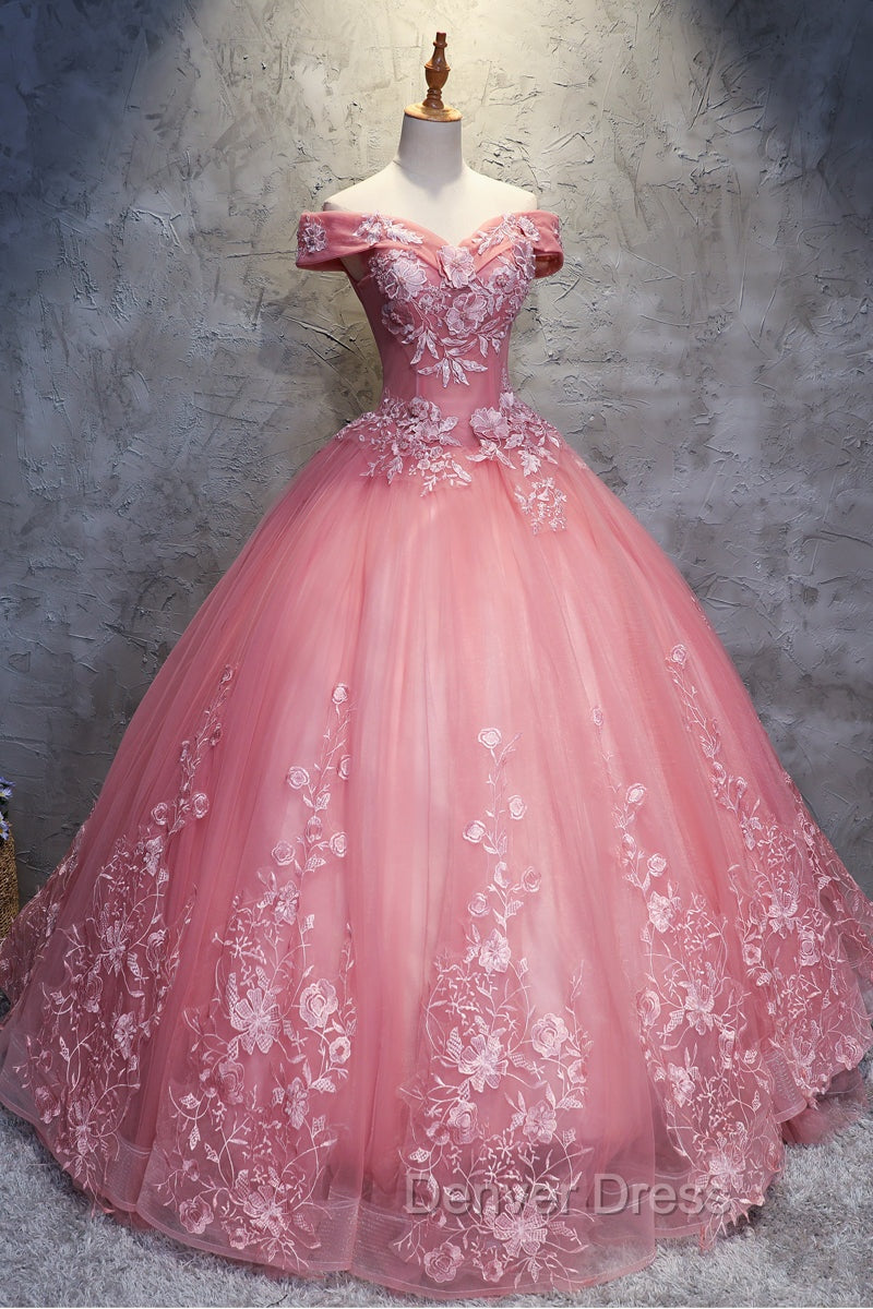 Charming Ball Gowns Off The Shoulder Tulle Sweet 16 Dress, Quinceanera Dresses