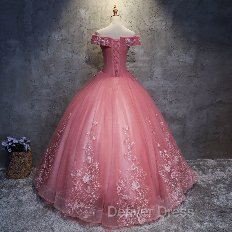 Charming Ball Gowns Off The Shoulder Tulle Sweet 16 Dress, Quinceanera Dresses