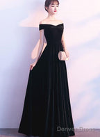 Charming Black Long Bridesmaid Dress, Elegant Formal Gown, Prom Dress