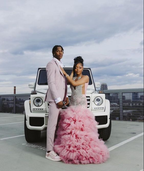 Beautiful Pink Beaded Mermaid Prom Dress Long Prom Dresses