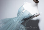 Charming Green Tulle Straps Layers Long Prom Dress, Tulle Prom Dress