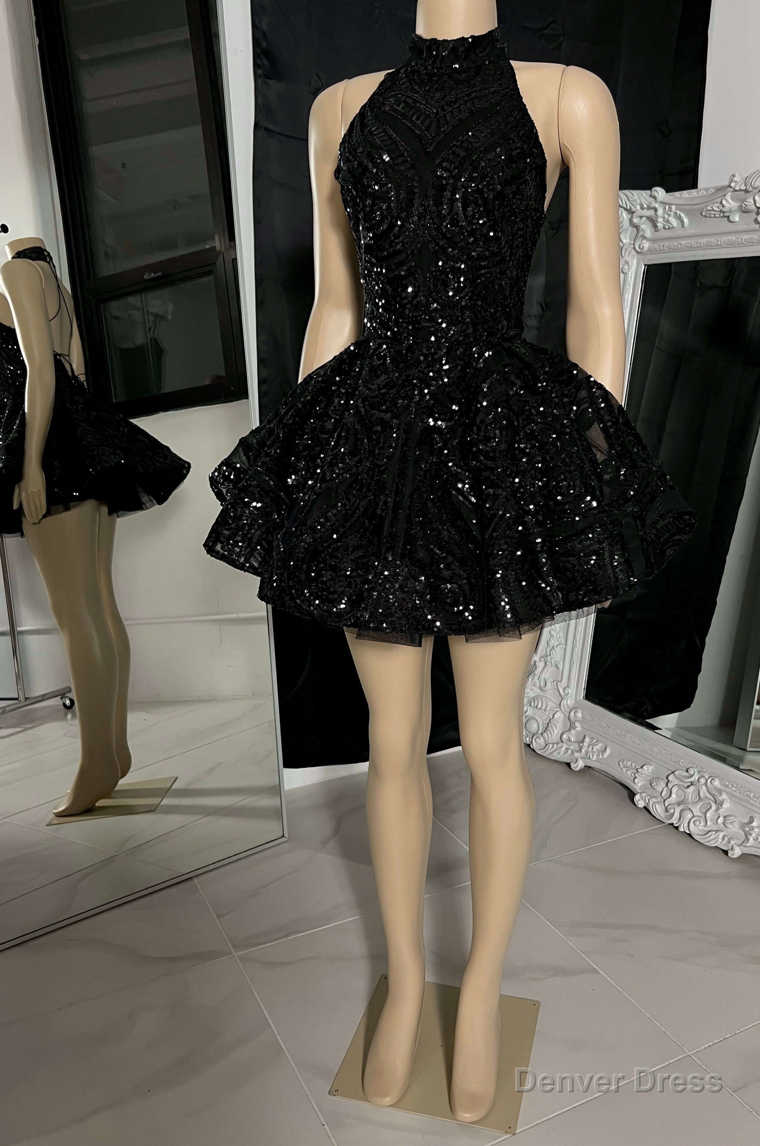 Charming High neck Sleeveless MIni Prom Dresses With Beading