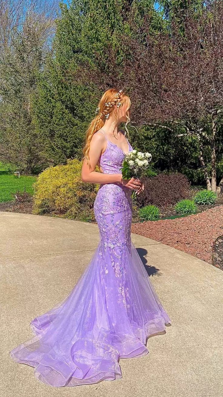 Charming Mermaid Lace Prom Dress Long Prom Dresses