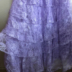 Lilac Long Prom Dress Layed Lace Prom Dresses