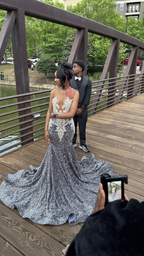 Charming Sequins Mermaid Prom Dress Long Prom Dresses