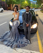 Charming Sequins Mermaid Prom Dress Long Prom Dresses