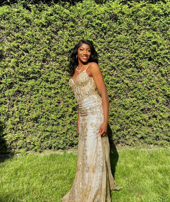 Charming V Neck Lace Mermaid Prom Dress Long Prom Dresses