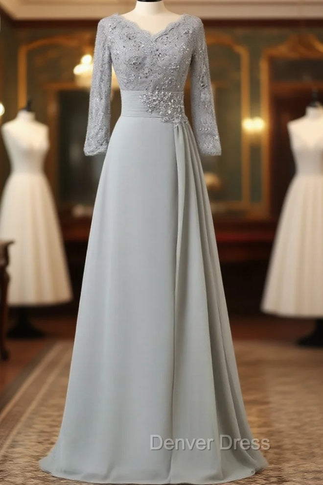 Cheap Elegant V-Neck Appliques A-Line Mother Of The Bride Dresses