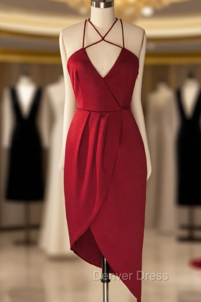 Cheap homecoming Dresses Sheath V Neck Sleeveless Criss Cross Main image