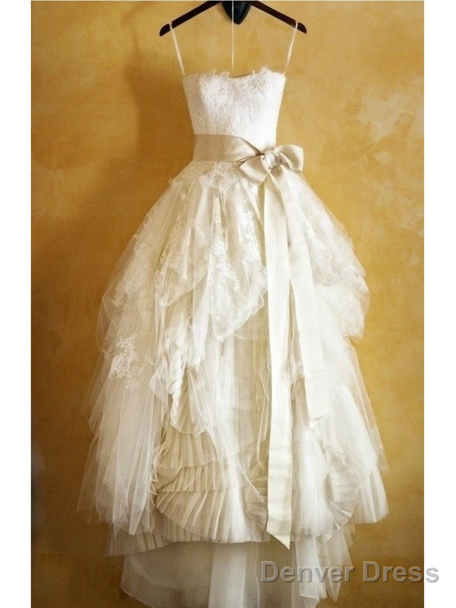 Cheap Ivory Lace Ball Gown Wedding Dresses, Wedding Prom Gowns, Bridal Dresses, Bridal Gowns Main image