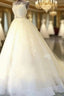 Cheap Popular Stunning Ivory Lace Top A-Line Wedding Dresses, Bridal Gown,