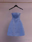 Chic A Line Blue Satin Homecoming Dresses 18Th Birthday Outfits