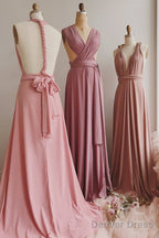 Chic A Line Long Multiway Bridesmaid Dresses