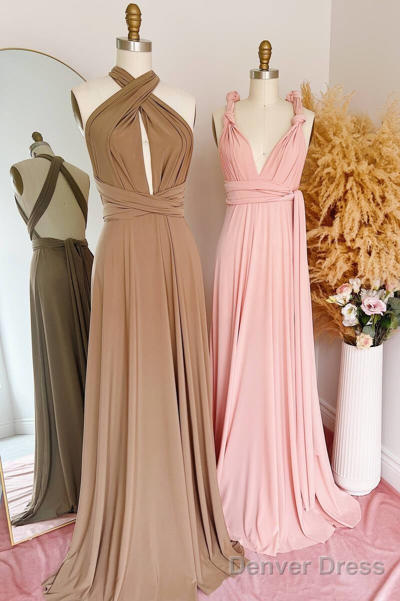 Chic A Line Long Multiway Bridesmaid Dresses