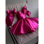 Chic A Line Satin Straps Short White Homecoming Dresses 20Th Birthday Outfits