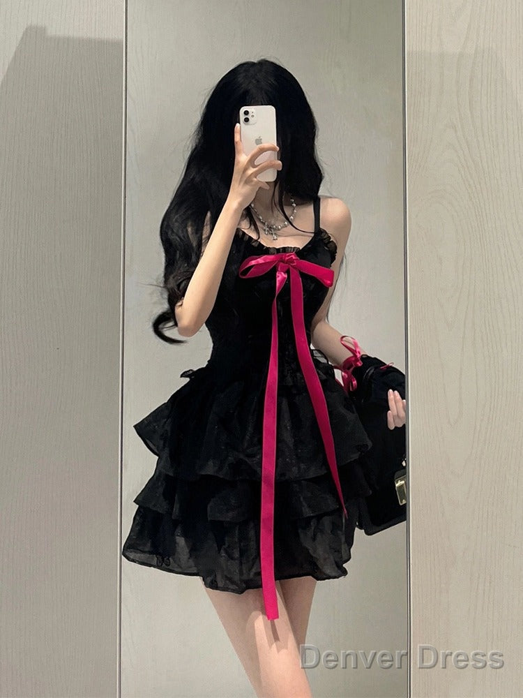 Chic A Line Spaghetti Straps Black Homecoming Dresses Birthday Dress Birthday Outfits