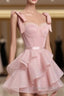 Chic Ball Gowns Pink Organza Homecoming Dresses 16Th Birthday Outfits