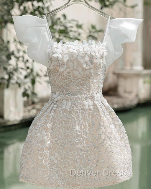 Chic Glitter A Line Beaded Short Homecoming Dresses 18Th Birthday Outfits Secondary image
