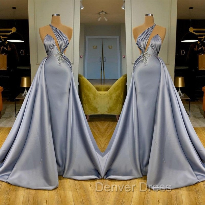 Chic Halter Beadings Long Prom Dresses With Detachable Skirt Secondary image