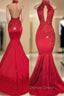 Chic Halter Mermaid Prom GownLong With Lace Appliques