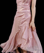 Chic High Low Spaghetti Straps Pink Knee Length Prom Dresses Birthday Outfits