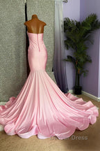 Chic High-neck Sleeveless Mermaid Prom Dresses With Beading