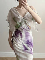 Chic Mermaid Chiffon Long Prom Dresses Evening Dresses
