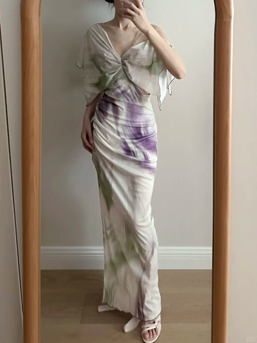 Chic Mermaid Chiffon Long Prom Dresses Evening Dresses