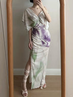 Chic Mermaid Chiffon Long Prom Dresses Evening Dresses